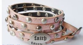 Armband zum Wickeln in rosa faith