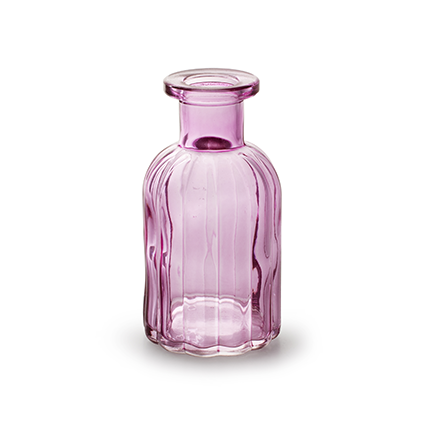 Glas-Vase "Rillen" hoch purple