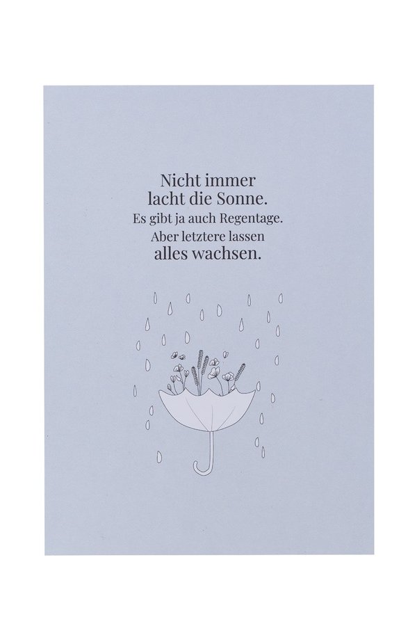 Postkarte "Nicht immer lacht die Sonne"
